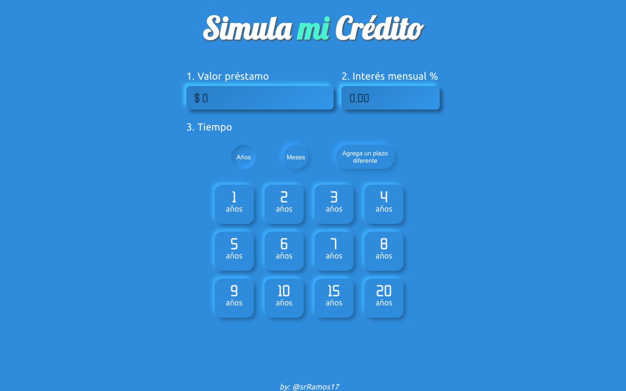 Simula mi Crédito loan simulator